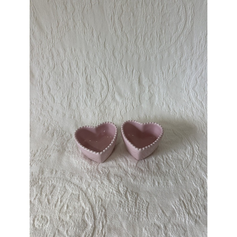 Target Bullseye Valentine 2025 Pink Heart Shaped Ceramic Ramekins